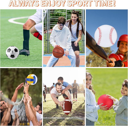 Ultimate 12-Piece Sports Ball Set with Bag & Pump - Perfect for Kids, Youth & Adults - Includes Basketball, Football, Volleyball, Soccer Ball, Baseball & More!